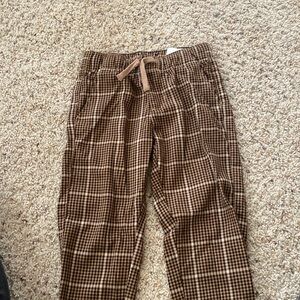 Brown box dress pants for toddler